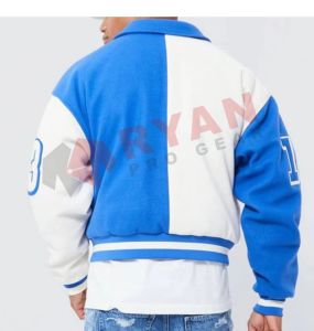 Chaqueta Universitaria Varsity con Bordado Estilo Streetwear para Hombre, Estilo Universitario, con Capucha, Transpirable, Resistente al Viento, de Lona - Product Image 2