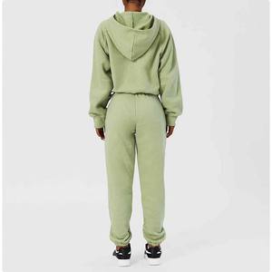 Logo personnalisé Automne Hiver Vêtements d'entraînement à capuche Survêtement en polaire 2 pièces Vêtements de sport pour femmes Jogger Ensemble de survêtements pour femmes Survêtement - Product Image 3