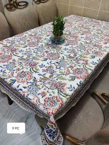 Nappe élégante 100% coton imprimé de blocs de main de conception florale - Product Image 6