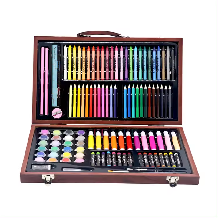 Mini Drawing Set Factory Directly 120pieces Wooden Drawing Tools Art Sets Colouring Sets ...