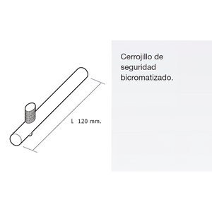 Security Shutter Bolt 120x5.5 mm. - Product Image 2