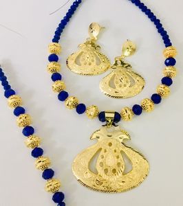 ชุดเครื่องประดับแฟชั่นดูไบโบราณ24K ชุดต่างหูกำไลข้อมือวัสดุทองแดงสำหรับประเทศเยอรมนี - Product Image 6