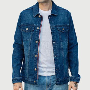 Veste jean respirante pour hommes à usage extérieur, veste d'hiver en jean pour hommes avec logo personnalisé, vente en gros - Product Image 1