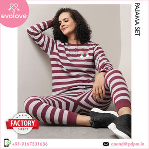 Conjunto de pijama de algodón 100% personalizable para mujer, camisón suave, ropa de dormir que incluye ropa de salón, Jersey de punto, paquete individual - Product Image 3