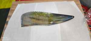 Peine de cuerno de buey antiestático natural, peines de masaje de pelo de búfalo pulido artesanal para Navidad - Product Image 4