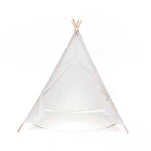 Tipi Montessori Indio ROBINCOOL Blanco, Carpa de Juego Infantil con Luces y Alfombra para Pequeños Exploradores - Product Image 5