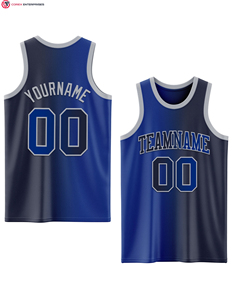 Vêtements de basket-ball réversibles à séchage direct des fabricants, uniformes pour filles, maillots de basket-ball en maille bleu marine et blanc personnalisés pour jeunes - Product Image 5