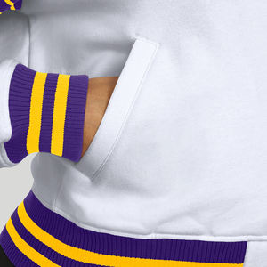 Chaqueta universitaria de equipo de baloncesto personalizada, sudadera de lana de un solo botón blanca Unisex, Invierno Vintage 100%, seda 2025 - Product Image 5