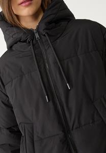 Oversize Black OEM Women's Hooded Puffer <b>Jacket</b> Full Zip Bubble <b>Jacket</b> Long <b>Sleeves</b> With Elastic Cuffs Women Winter Down <b>Jacket</b> - Product Image 3