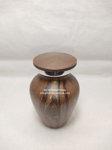 Urnas de recuerdo funerarias de metal de precios bajos Urnas de cremación de recuerdo hechas en India de alta calidad con color marrón - Product Image 2