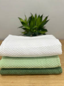 ผ้าเช็ดตัวผ้าฝ้าย100% สำหรับครอบครัวแห้งเร็วสีทึบไม่ระคายเคืองผิว - Product Image 2