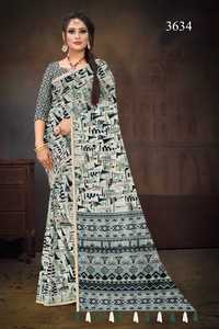 Dola jazi saree saree Multi Broderie Travail Avec Running Work Blouse viscove jazi patta - Product Image 4