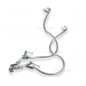 Rétracteur Leyla de qualité médicale pour la neurochirurgie Rétracteur de cerveau à rétention automatique en acier inoxydable allemand Deux manuels flexibles - Product Image 3