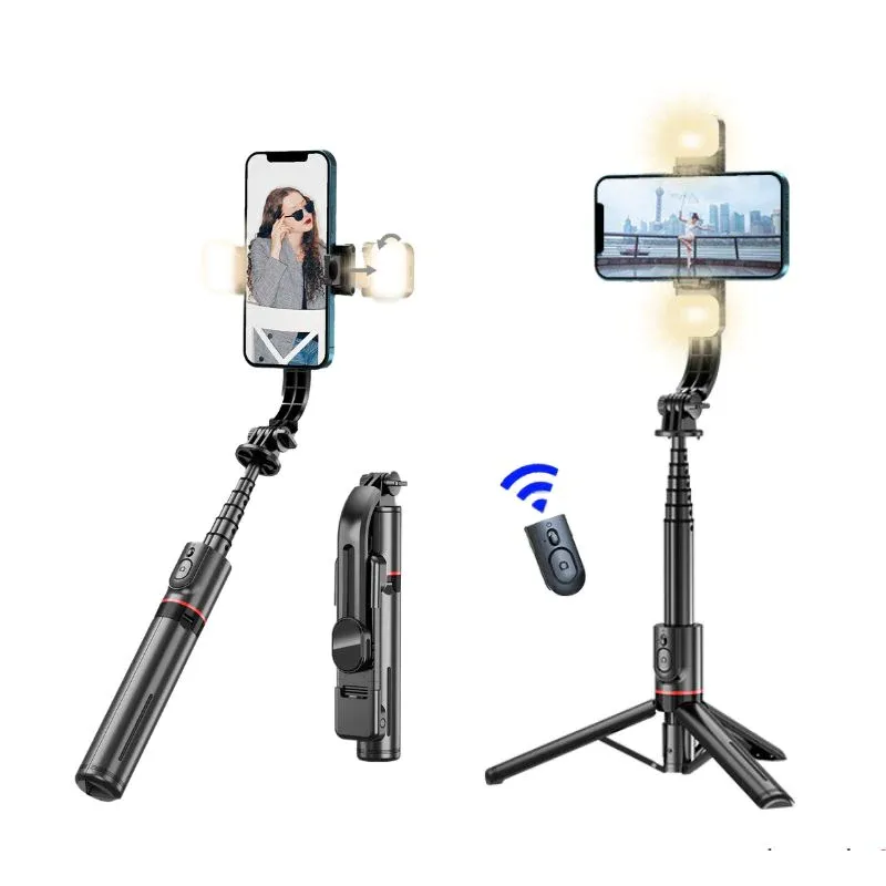 Mobiele Telefoonhouder Verborgen Selfie Stick Statief Met Vullicht Voor Live Streaming Mobiele Telefoon Ondersteuning Met Afstandsbediening