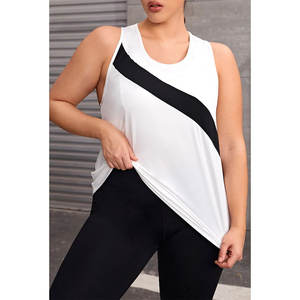 Gran oferta, camiseta sin mangas acanalada para mujer, logotipo personalizado, alta calidad, 100% algodón para entrenamiento, gimnasio, Yoga, estilo deportivo personalizable - Product Image 1