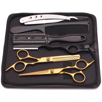 Ciseaux de coiffure MACLURA SURGICAL Beauty réglables de 6 pouces en acier inoxydable JP à bord rasoir, pour droitiers, avec manche en caoutchouc, pour salon de coiffure
