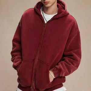 ชุดวอร์มผู้ชายแบบย้อมสีเอซิด ขายดี รับทำโลโก้ตามสั่ง ขายส่ง OEM เสื้อผ้าสตรีทแวร์ ชุดวอร์มย้อมสีเอซิดสำหรับผู้ชาย - Product Image 5