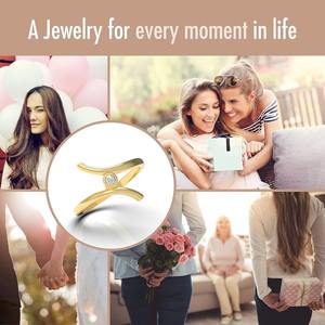 แหวนหมั้นเพชรโมอิสซาไนต์ทรงคลาสสิกประดับเงินแท้ 925 น้ำหนัก 0.03 กะรัต ดีไซน์เรียบหรูสำหรับผู้หญิง สวมใส่ในงานแต่งงานหรือเป็นแหวนแทนคำมั่นสัญญา - Product Image 4