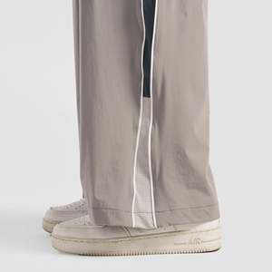 Aerostride <b>Light</b> Grey <b>Trousers</b> Breathable Mid Waist Wide Leg Pants with Side Stripe Decoration - Product Image 5
