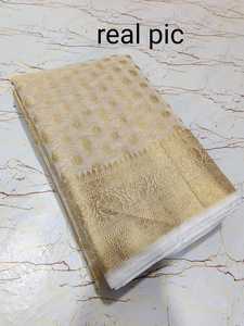 Revente de saris en brocart rayonne personnalisés avec couleurs et motifs assortis par les magasins de vêtements - Product Image 5