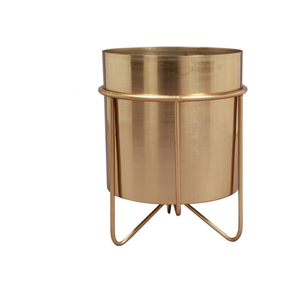 Maceta de metal grande de acero inoxidable con soporte para plantas de interior, decoración de oficina y restaurante con aceptar personalizaciones - Product Image 4