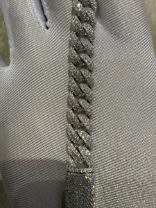 Pulsera Cubana de Plata 925 con Diamantes de Moissanita, Estilo Hip Hop de Lujo, Brillante, para Unisex - Product Image 5