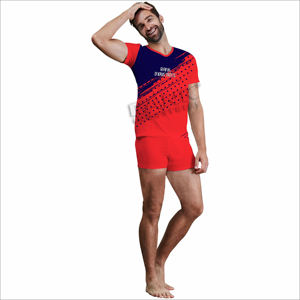 Conjunto de camiseta y pantalones cortos estampados para hombre Conjunto de camiseta y pantalones cortos de poliéster de estilo moderno para hombre con ajuste cómodo - Product Image 3