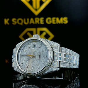 Nouveau design de montre de luxe en acier inoxydable à la mode avec cadran en saphir Mouvement ETA 3ATM Diamant de clarté VVS étanche - Product Image 2