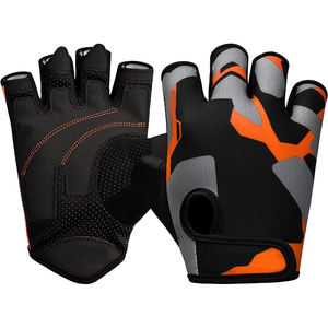 Venta al por mayor de guantes de fitness de medio dedo para hombre diseño ventilado transpirable para levantamiento de pesas ejercicio deportes bicicleta de carreras - Product Image 5