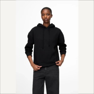 Heather Gray luxe femmes personnalisé polaire pull à capuche solide motif dentelle décoration goutte épaule régulier élégant - Product Image 5