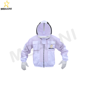 Veste d'abeille couleur blanche avec voile d'escrime pour hommes et femmes. - Product Image 2