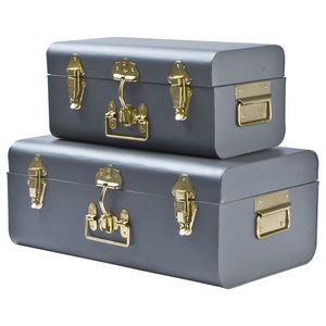 Galvanized storage box <b>powder</b> coated finished for farmhouse <b>style</b> home and outdoor garden storage solution use - Product Image 4