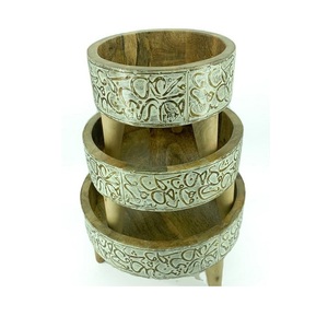 Juego de 3 soportes de madera para pasteles y postres con la mejor calidad, soporte para servir frutas y pasteles de forma redonda a un precio asequible - Product Image 3