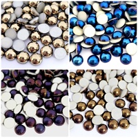Coloré Céramique AB Pierres Plat Perle Strass Applique En Gros En Vrac À Vendre