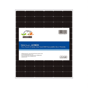 Panneau solaire rond en époxy 2V 75 mm 50W en silicium polycristallin Miolentek - Product Image 2