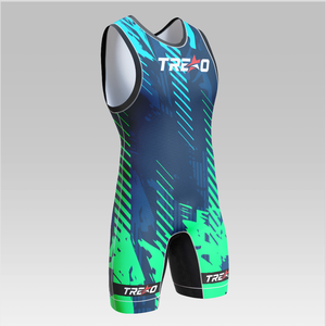 Trexo Sports Martial Arts Wrestling <b>Singlet</b> Custom Sublimation Stretch Breathable Anti-Wrinkle Spandex/Polyester <b>Men</b> Wholesale - Product Image 3
