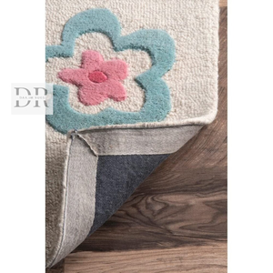 Floral Glossy Luxe Design 100% Nouvelle-Zélande Laine Tapis Tufté À La Main De Haute Qualité pour La Maison Étage Salle À Manger Salon - Product Image 3