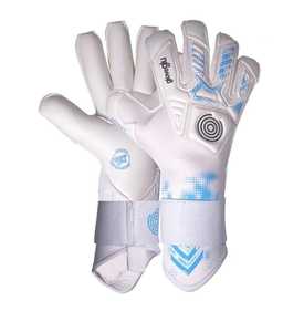 Gants de match professionnels en latex par Ability Keepers Blanc avec revers gaufré Utilisation extérieure Gants de gardien de but en caoutchouc - Product Image 3