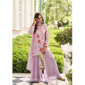 Dupatta en coton pur et viscose, Georgette artisanale, Sharara, collection de vêtements de mariage pour femmes, qualité export Inde-Pakistan - Product Image 1