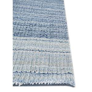 Alfombras de Lana y Viscosa a Rayas Azules Tejidas a Mano Hwv-51031 para Uso Doméstico - Product Image 4