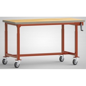 Banco di lavoro idraulico mobile regolabile in altezza 1500x800x750-1050 - Product Image 2