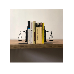 Sujetalibros de metal resistente con diseño único Soportes organizadores elegantes para la decoración del hogar Extremos de libros decorativos - Product Image 2