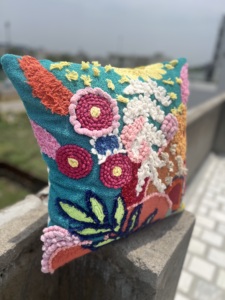 Luxury Decorative Sustainable 20X20 Inches Eco Friendly Colorful Handcrafted Cotton <b>Throw</b> Pillow Cover - Product Image 2