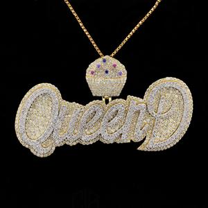 Collar clásico con colgante de diamante Moissanite para novias Colecciones de joyas de boda a precios mayoristas - Product Image 5