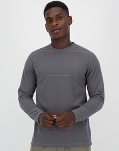 Suéter de Punto para Hombre, Cuello Redondo, Manga Larga, Color Gris, Corte Regular, Transpirable, Estilo Casual Otoñal 2026 - Product Image 1