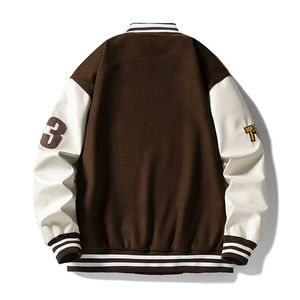 100% veste de Baseball personnalisée hommes Multi Badge Chenille broderie veste universitaire hommes veste de luxe dernière tenue de mode - Product Image 6