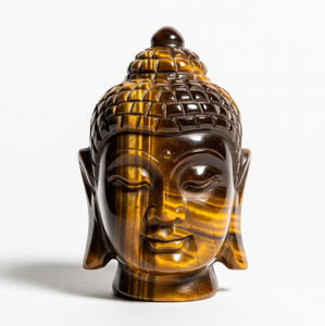 รูปปั้นพระพุทธรูปแกะสลักด้วยมือของขวัญทางธุรกิจคริสตัลรักษาด้วยตาเสือจากอินเดียแกะสลักด้วยมือ - Product Image 5