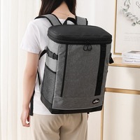 Vente chaude refroidisseur sac à dos sac gris bleu étanche sac de glace Double couleur étanche nourriture pique-nique isolé thermique sac à dos sac