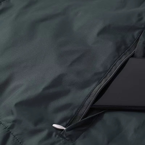 Chaqueta de exterior impermeable ajustada con revestimiento de cera duradero para hombre, abrigo transpirable para senderismo, cuello levantado, cremallera bidireccional, diseño a prueba de viento - Product Image 4