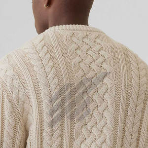 Meilleur prix pull tricoté pour hommes 100% coton respirant dernier style pour l'arrivée d'hiver - Product Image 5